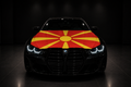 MACEDONIA DEL NORTE - BANDERA DE CAPÓ ELÁSTICA