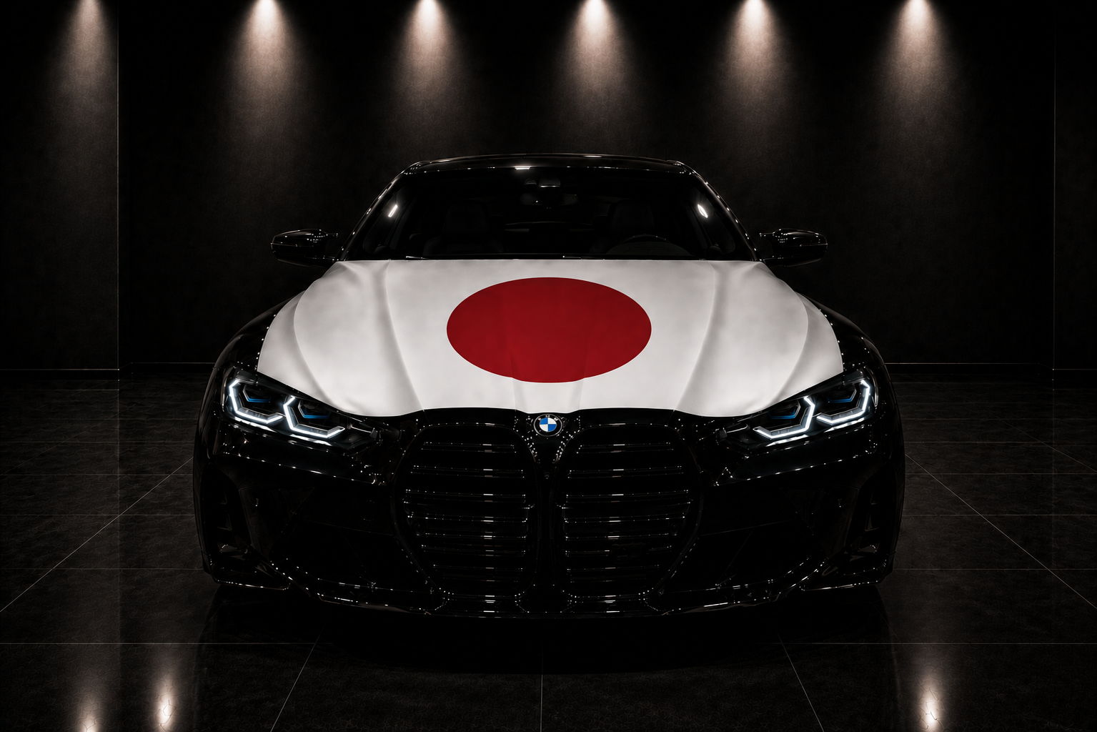 JAPÓN - BANDERA DE CAPÓ ELÁSTICA
