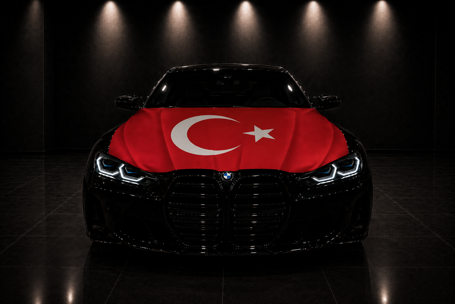 TURQUÍA - BANDERA DE CAPÓ ELÁSTICA