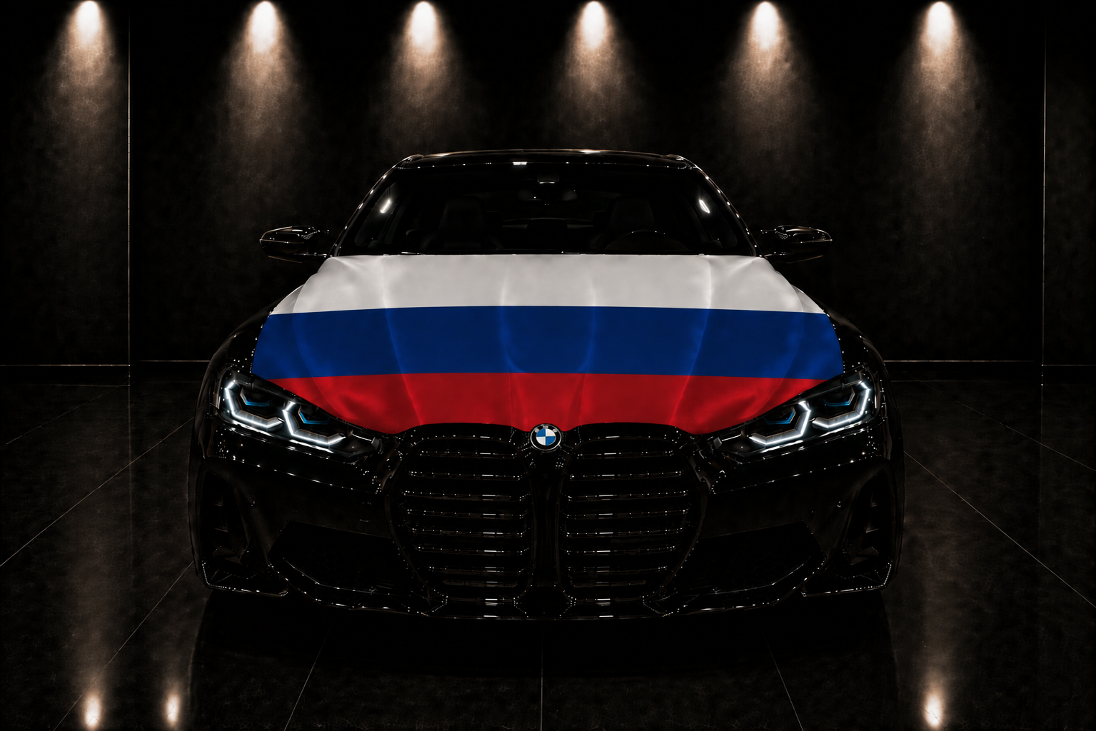 RUSIA - BANDERA DE CAPÓ ELÁSTICA