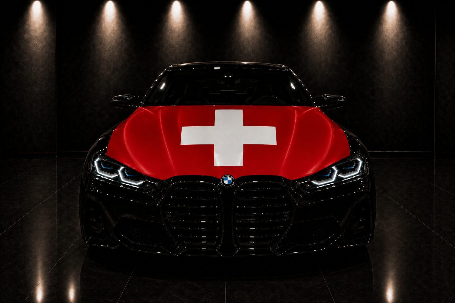 SUIZA - BANDERA DE CAPÓ ELÁSTICA