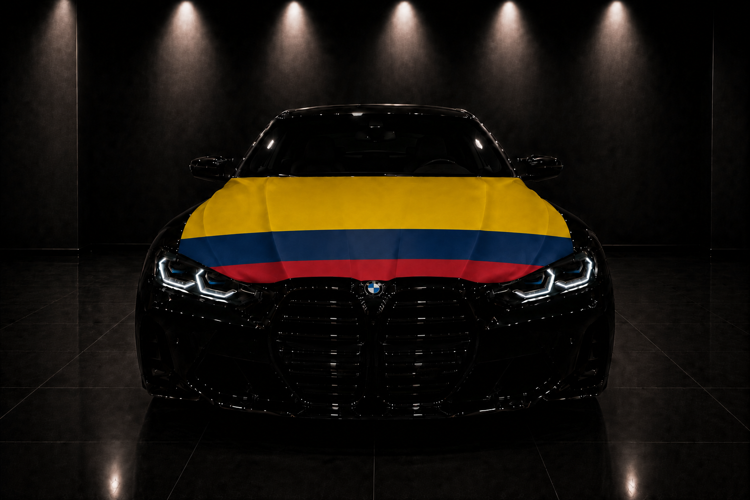 COLOMBIA - BANDERA DE CAPÓ ELÁSTICA