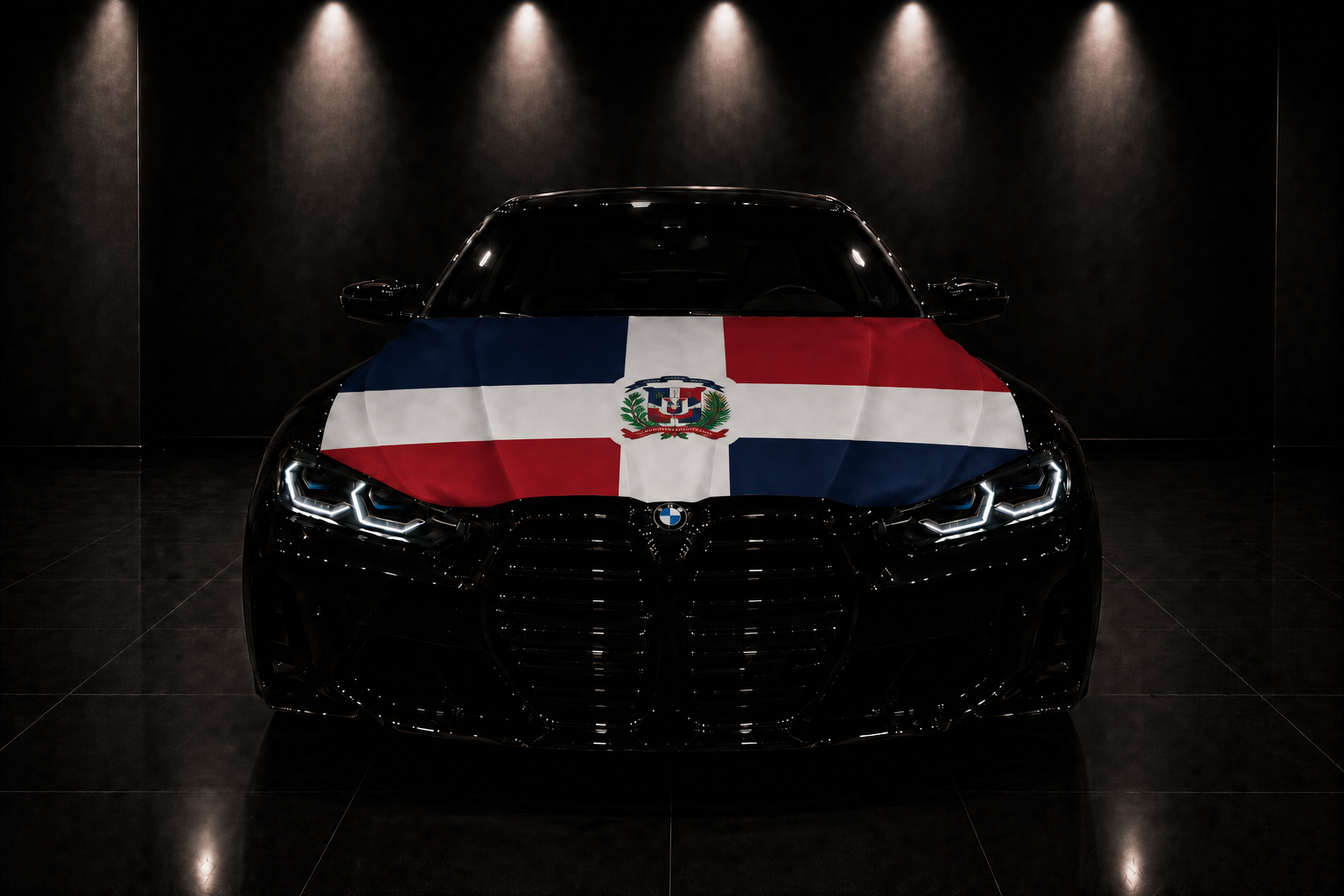 REPÚBLICA DOMINICANA - BANDERA DE CAPÓ ELÁSTICA